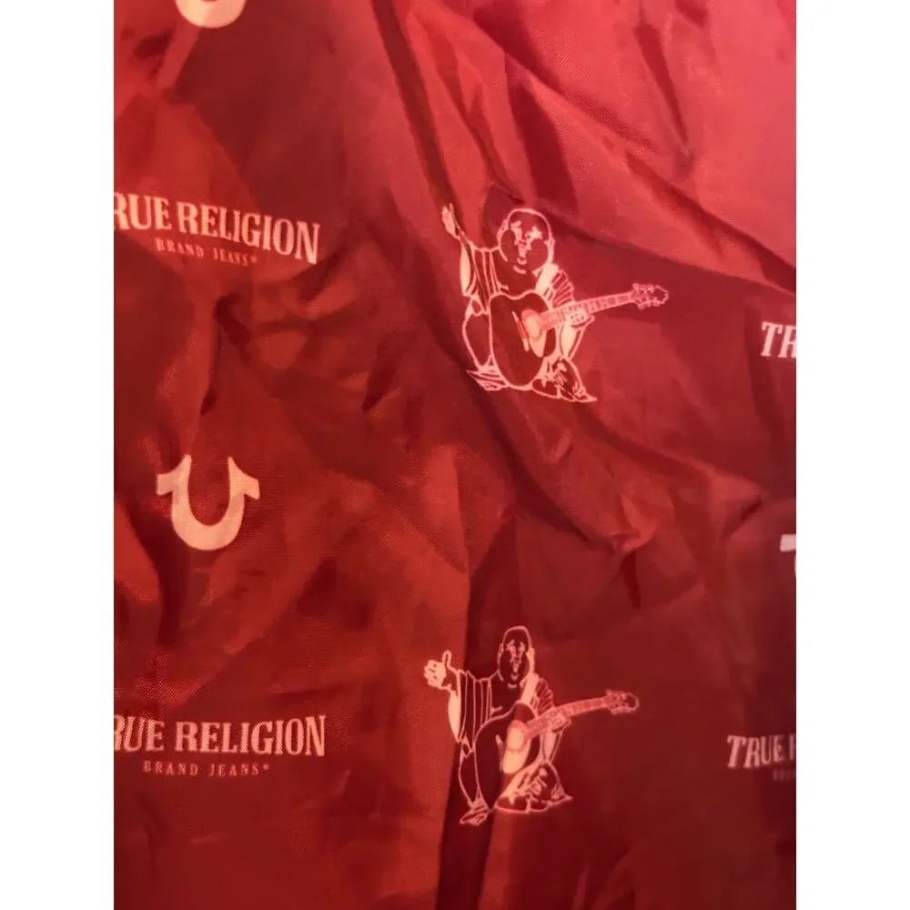 True Religion Men’s Red Dahlia Detachable Onion Quilt Puffer Jacket NWT Read
